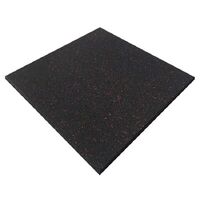 MORGAN COMMERCIAL GRADE RUBBER FLOOR TILES | RED FLECK (1m x 1m x 15mm) 