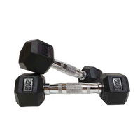 MORGAN RUBBER HEX DUMBBELLS - PAIR [3kg]