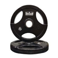 Morgan Tri-Grip Rubber Coated Olympic Weight Plates (Pair) [10kg]