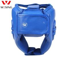 WESING AIBA APPROVED LEATHER  HEAD GUARD[Small Blue]