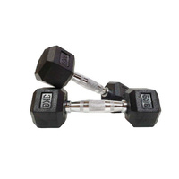 MORGAN RUBBER HEX DUMBBELLS - PAIR [3kg]