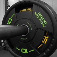 RAPID MOTION TRI-GRIP PU OLYMPIC PLATES 10KG (PAIR)