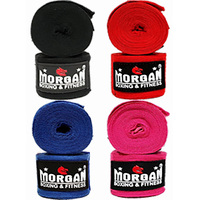 MORGAN COTTON BOXING HAND WRAPS - 180inch - 4m long (PAIR)