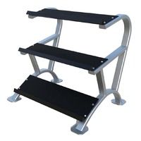 MORGAN ELITE 3 TIER RUBBER HEX DUMBBELL RACK