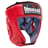 MORGAN V2 PLATINUM OPEN FACE LEATHER  HEAD GUARD