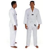 Taekwondo Uniform V-Neck 8oz Ribbed